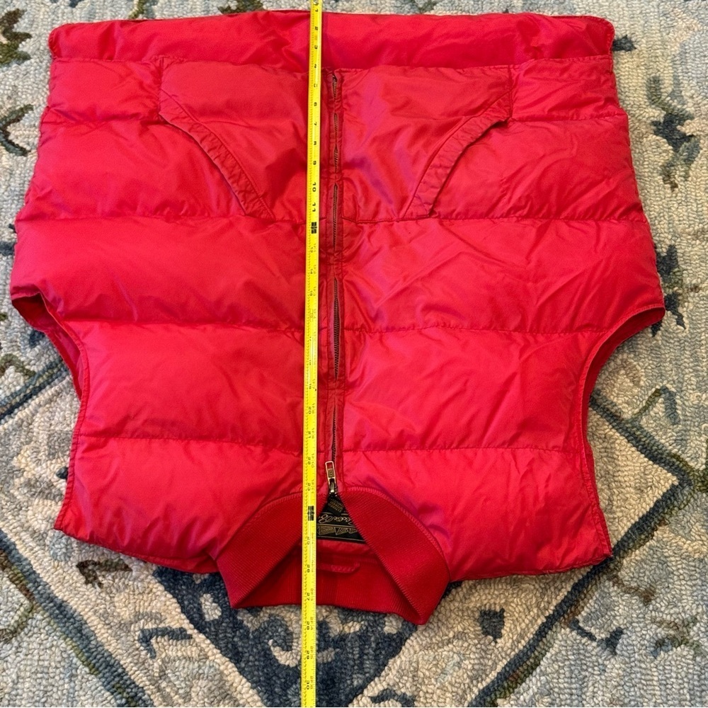 Eddie Bauer Vintage Retro Red Goose Down Vest Mens XXL - Picture 10 of 13